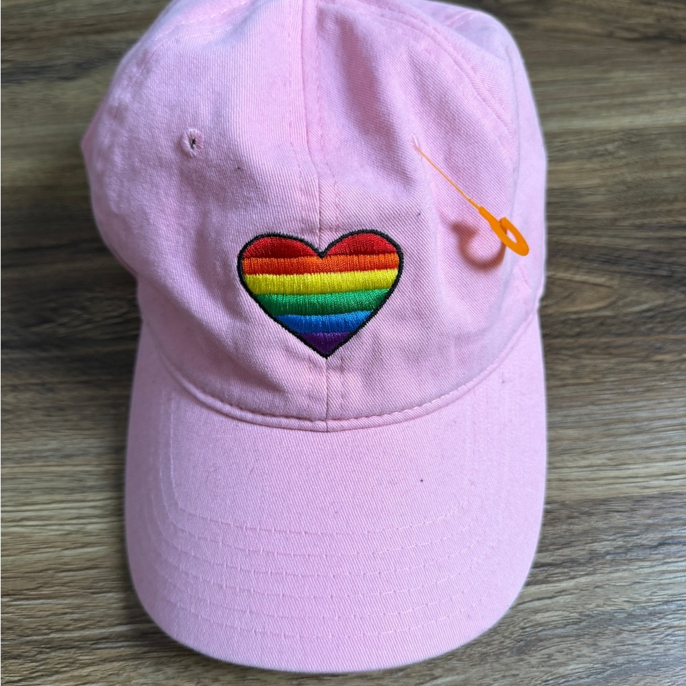 Pink Heart Embroidered Women's Cap